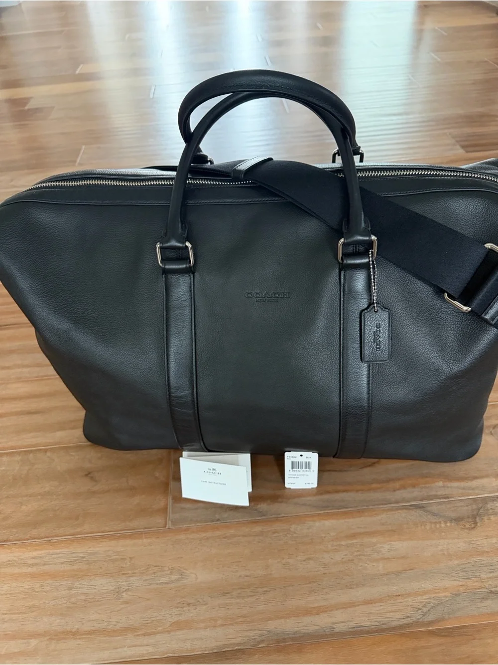 Coach Voyager 52 Sport Calf Leather Duffle Bag Black F54802